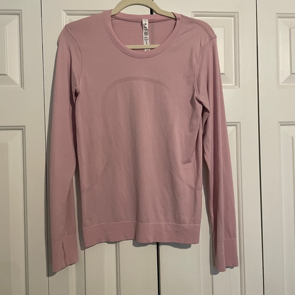 LULULEMON Swiftly Relaxed-Fit Long Sleeve Shirt in Pink Peony SZ 4 - Picture 4 of 7